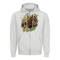Dove Grey missouri horse floral background Zipper Hoodie - LillyAllenDesigns