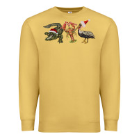 Antique Gold Christmas alligator pelican crawfish Premium Sweatshirt - BarkalooDesign
