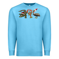 Ocean Blue Christmas alligator pelican crawfish Premium Sweatshirt - BarkalooDesign
