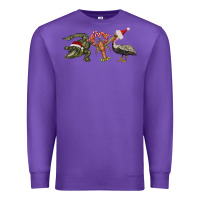 Purple Christmas alligator pelican crawfish Premium Sweatshirt - BarkalooDesign