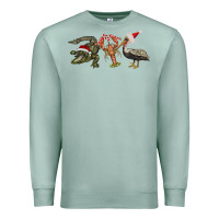 Seafoam Christmas alligator pelican crawfish Premium Sweatshirt - BarkalooDesign