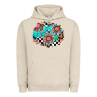 Pigment French Oak race sunflower patches Urban Hoodie - AdoDesignShop