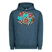 Pigment Midnight Navy race sunflower patches Urban Hoodie - AdoDesignShop