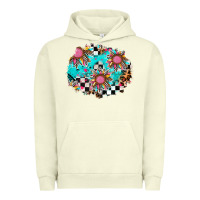 Pigment Pistachio race sunflower patches Urban Hoodie - AdoDesignShop