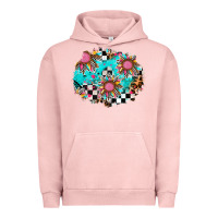 Pigment Salmon race sunflower patches Urban Hoodie - AdoDesignShop