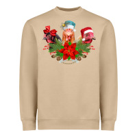 Mushroom Chickens Christmas Heavyweight Sweatshirt - CowhideDigitalArt