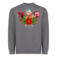 Storm Chickens Christmas Heavyweight Sweatshirt - CowhideDigitalArt