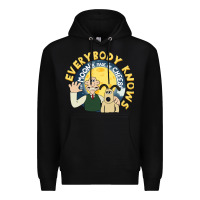 Black everybody knows the moons made of cheese! Premium Hoodie - trangStudio