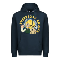 Navy everybody knows the moons made of cheese! Premium Hoodie - trangStudio