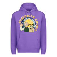 Purple everybody knows the moons made of cheese! Premium Hoodie - trangStudio