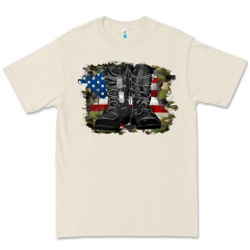 American Flag With Army Boots Premium Tee by RanaPortraitStore | Teevron