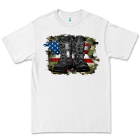 White american flag with army boots Premium Tee - RanaPortraitStore