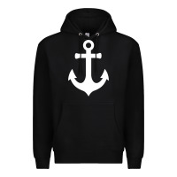 Black Boat Anchor for Women n Girls Summer Premium Hoodie - trangStudio