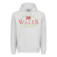 Dove Grey Rugby Welsh Gift Red Dragon Flag of Wales Premium Hoodie - trangStudio