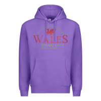 Purple Rugby Welsh Gift Red Dragon Flag of Wales Premium Hoodie - trangStudio