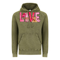 Vintage Olive Love with gnome Valentine's Day Vintage Hoodie - HowdyJamesFarm
