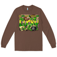 Chestnut All you need is coffee and lucky St. Patrick's Long Sleeve Tee - HowdyJamesFarm