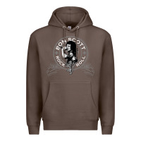 Coffee Bon Scott Rock n' Roll Lion Shield Premium Hoodie - trangStudio