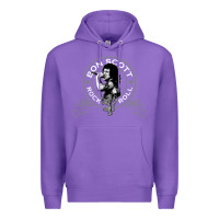 Purple Bon Scott Rock n' Roll Lion Shield Premium Hoodie - trangStudio