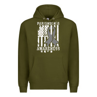 Army Green Parkinson's Disease Awareness T  Gift for PD Patients Premium Hoodie - trangStudio