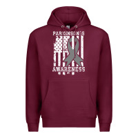 Burgundy Parkinson's Disease Awareness T  Gift for PD Patients Premium Hoodie - trangStudio