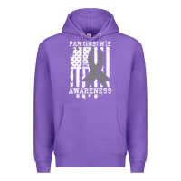 Purple Parkinson's Disease Awareness T  Gift for PD Patients Premium Hoodie - trangStudio