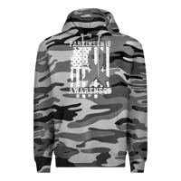Slate Camo Parkinson's Disease Awareness T  Gift for PD Patients Premium Hoodie - trangStudio