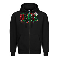 Black nurse christmas Zipper Hoodie - RacoonDesign