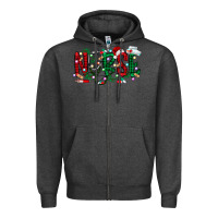 Charcoal Heather nurse christmas Zipper Hoodie - RacoonDesign