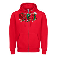 Red nurse christmas Zipper Hoodie - RacoonDesign
