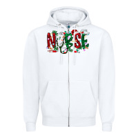 White nurse christmas Zipper Hoodie - RacoonDesign