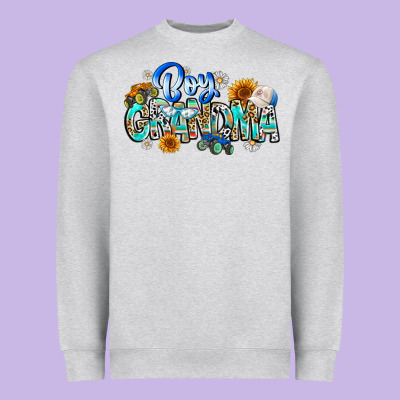Boy Grandma Heavyweight Sweatshirt Designed By Cowhidedigitalart