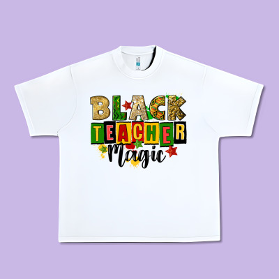 Black Teacher Magic Juneteenth Urban Heavy Tee Designed By Cowgirlartshop