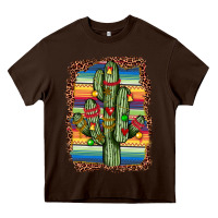 Chocolate Brown Christmas cactus Heavy Core Tee - JahusDesignShop