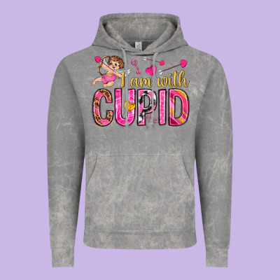 I Am With Cupid I Am With Cupid Valentine's Day Vintage Hoodie Designed By Howdyjamesfarm