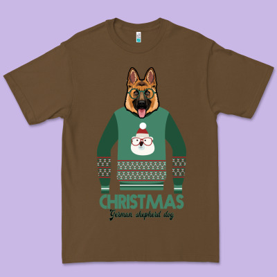 German Shepherd Dog Christmas Premium Tee Designed By Bettercallsaul