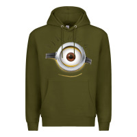 Army Green Carl Side Smile Premium Hoodie - trangStudio