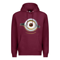 Burgundy Carl Side Smile Premium Hoodie - trangStudio