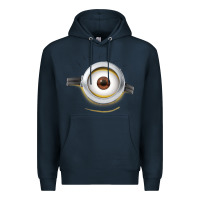 Navy Carl Side Smile Premium Hoodie - trangStudio