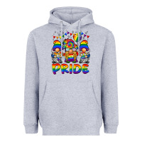 Heather Grey pride gnome Heavyweight Hoodie - BarkalooDesign