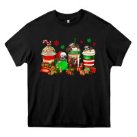 Black christmas sloth coffee cups Heavy Core Tee - Jasminsmagicworld