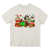 Cream christmas sloth coffee cups Heavy Core Tee - Jasminsmagicworld