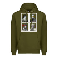 Army Green Ninja Artists Leonardo Donatello Raphael Michelangelo Parody Renaissan Premium Hoodie - trangStudio