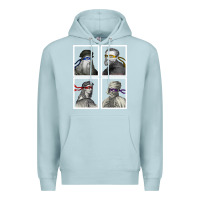 Blue Mist Ninja Artists Leonardo Donatello Raphael Michelangelo Parody Renaissan Premium Hoodie - trangStudio