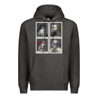 Charcoal Heather Ninja Artists Leonardo Donatello Raphael Michelangelo Parody Renaissan Premium Hoodie - trangStudio