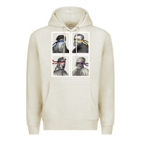 Oatmeal Heather Ninja Artists Leonardo Donatello Raphael Michelangelo Parody Renaissan Premium Hoodie - trangStudio