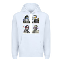 White Ninja Artists Leonardo Donatello Raphael Michelangelo Parody Renaissan Premium Hoodie - trangStudio