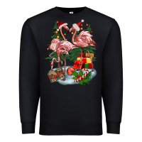Black Christmas flamingo Premium Sweatshirt - BarkalooDesign