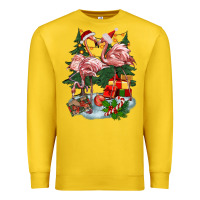 Lemon Christmas flamingo Premium Sweatshirt - BarkalooDesign
