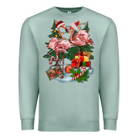Seafoam Christmas flamingo Premium Sweatshirt - BarkalooDesign